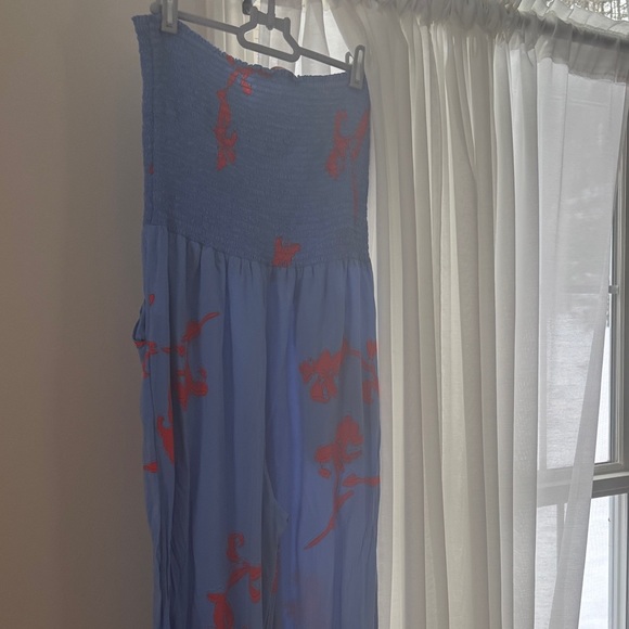 Tory Burch Light Blue Jumpsuit with Orange Accents - Picture 10 of 16